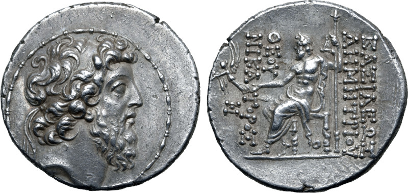 Seleukid Empire, Demetrios II Nikator AR Tetradrachm. Second reign. Antioch on t...