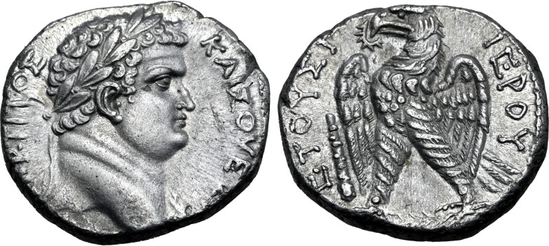 Titus, as Caesar, AR Tetradrachm of Antioch, Seleucis and Pieria. Dated 'New Hol...