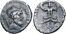 Sextus Pompey AR Denarius.