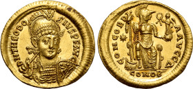 Theodosius II AV Solidus.
