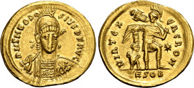 Theodosius II AV Solidus.