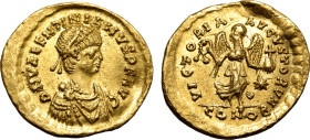 Valentinian III AV Tremissis.