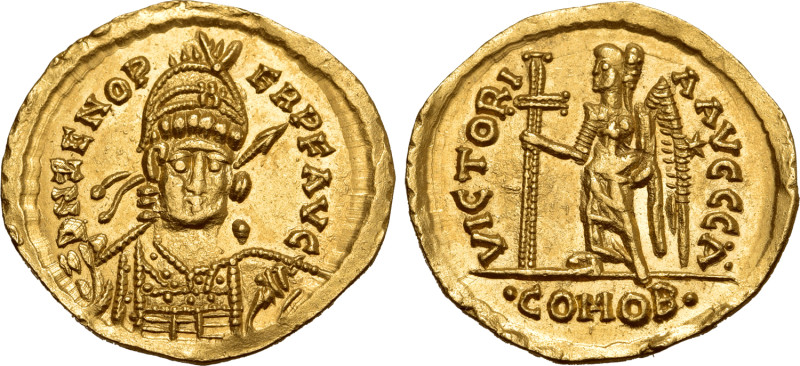 Pseudo-Imperial, Odovacar (Odoacer) AV Solidus. In the name of Zeno. Rome, AD 47...