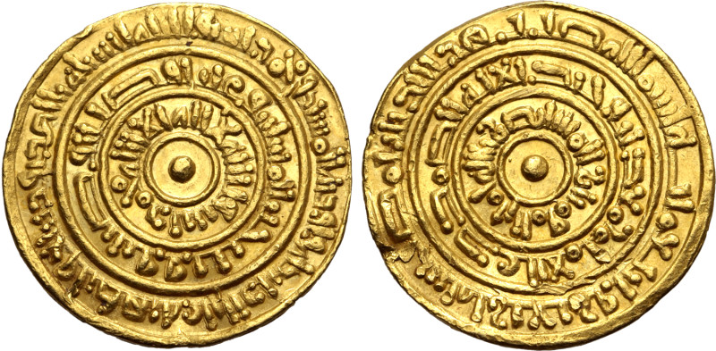 Fatimids, al-Mustansir billah AV Dinar. Misr mint, AH 440 = AD 1048. Kalima, Shi...