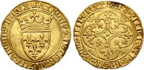 France, Kingdom. Charles VI 'le Bien-Aimé/le Fol' (the Well-Beloved/the Mad) AV Écu d'Or.