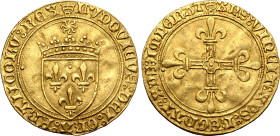 France, Kingdom. Louis XI le Prudent (the Prudent) AV Écu d'or au soleil.