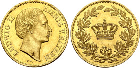 German States, Bayern (Bavaria, Kingdom). Ludwig II AV Medallic Dukat.