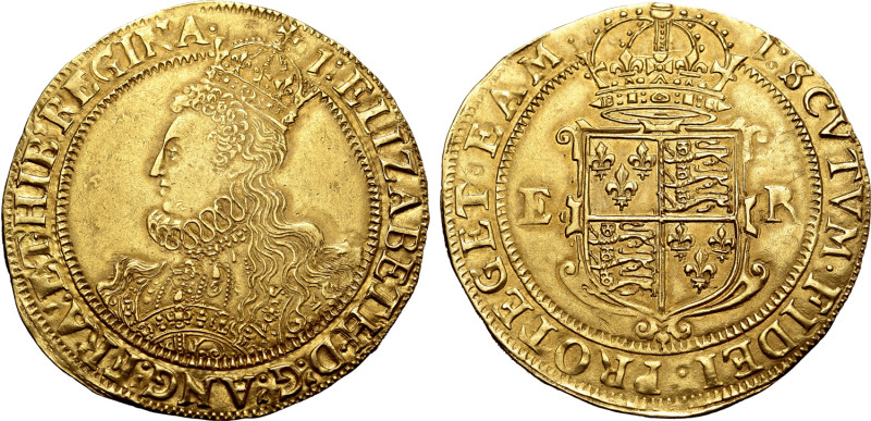 Great Britain, Tudor. Elizabeth I AV Pound. Seventh issue, '1' mm. London (Tower...