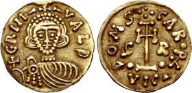 Lombard Kingdom, Beneventum. Grimoald III and Charlemagne AV Tremissis.