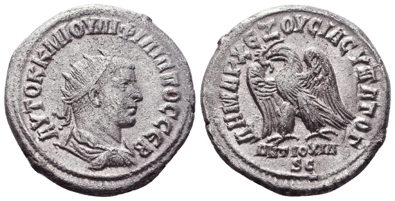 Seleucis and Pieria. Antioch . Philip II. AD 247-249. Tetradrachm.
Reference:
...