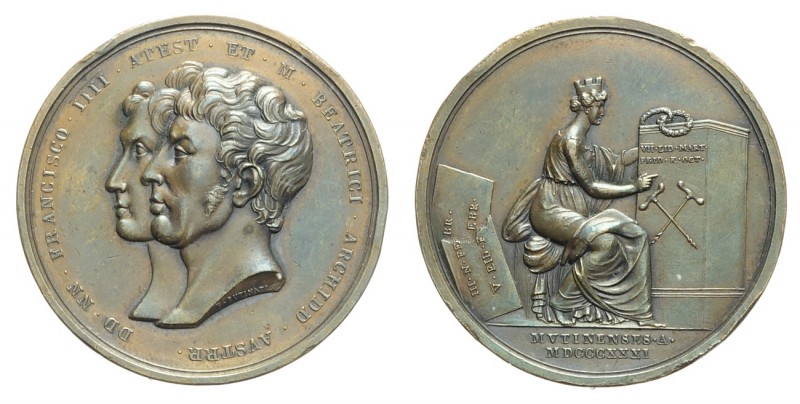 Ducato di Modena e Reggio - Francesco IV medaglia a ricordo del suo rientro 1831...