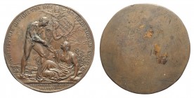 Napoleone - Medaglia uniface per la restaurazione della Repubblica Cisalpina 1800, opus L.F., Br, 49mm, 32g, BB+
