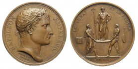 Napoleone - Medaglia a ricordo dell'incoronazione a Parigi 1804, eletto dal Senato e dal popolo, opus Denon, Br, 40mm, 33g, colpetto al bordo altrimen...