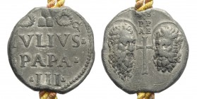 Giulio III - bolla papale, Pb, 32mm, qSPL