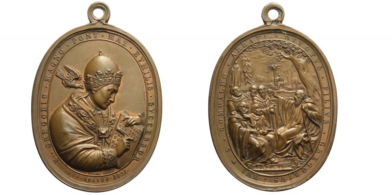 Gregorio XVI - Medaglia per l'ospizio di San Michele 1831, opus G.Cerbara, Br, 4...