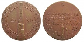 Cremona - Medaglia offerta all'avanguardista partecipante al 5° concorso DUX del 1933, Br, 39mm, 21g, SPL