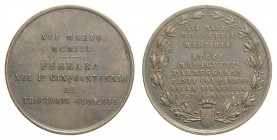 Ferrara - Medaglia a ricordo del 50° anniversario del martirio di Succi, Malagutti, Parmeggiani 1853-1903, Br, 44mm, 33g RR, SPL