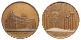 Pisa - Medaglia a ricordo del Duomo di Pisa, opus Wiener, Br, 59mm, 94g, R, colpetto al bordo altrimenti SPL+