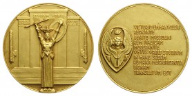 Roma - Medaglia a ricordo dell'università la Sapienza 1935, opus E. Monti, Br dorato, 55mm, 59g, qFDC
