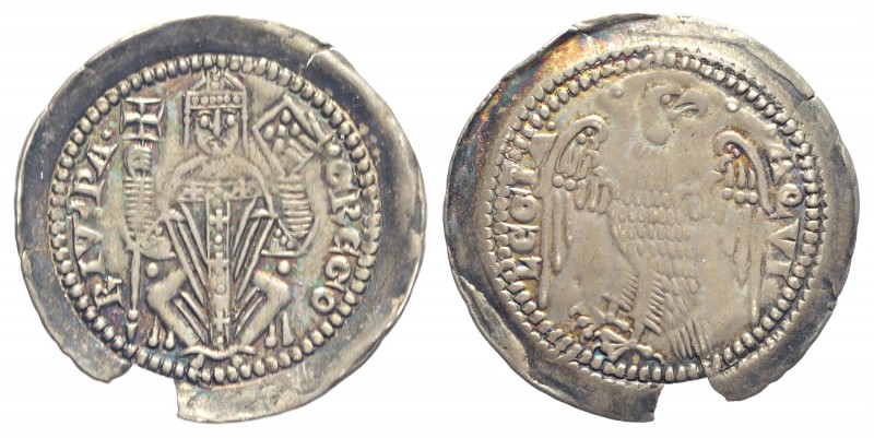 Aquileia, Gregorio di Montelongo (1251-1269), Denaro, CNI VI 17 Ag mm 21 g 0,89 ...