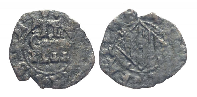 Catania, Federico IV d'Aragona (1355-1377), Denaro, Rara MIR 1 Ae mm 16 g 0,56 M...