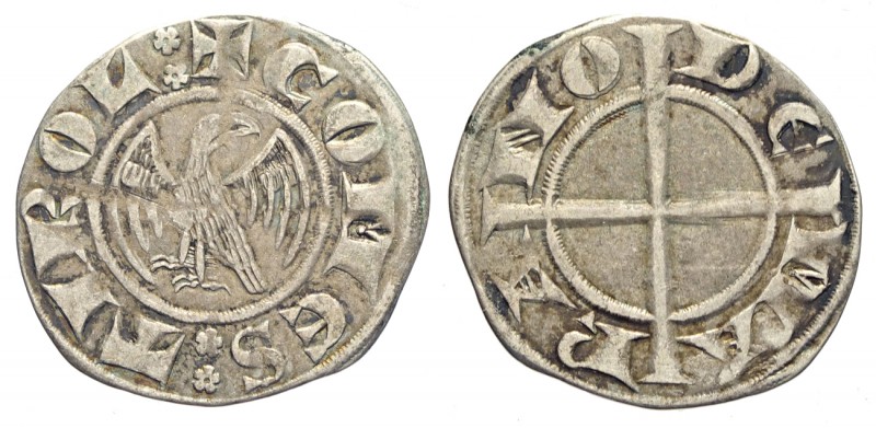 Merano, Mainardo e Alberto II Conti (1258-1271), Grosso Aquilino, CNI VI 1 Ag mm...