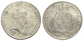 Milano, Giuseppe II, Scudo 1785, Ag mm 39 g 23,02 moneta palesemente pulita altrimenti SPL