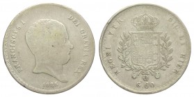 Napoli, Francesco I di Borbone, Mezza Piastra 1826, Ag mm 32 g 13,44 MB