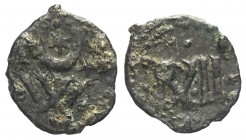 Salerno, Guglielmo II Re (1166-1189), Follaro, non comune MIR 729 Cu mm 18,5 g 2,52 sedimenti altrimenti buon BB
