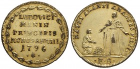 Venezia, Ludovico Manin, Osella 1796, Ag mm 32,5 g 9,83 esemplare dai rilievi SPL ma con doratura superficiale