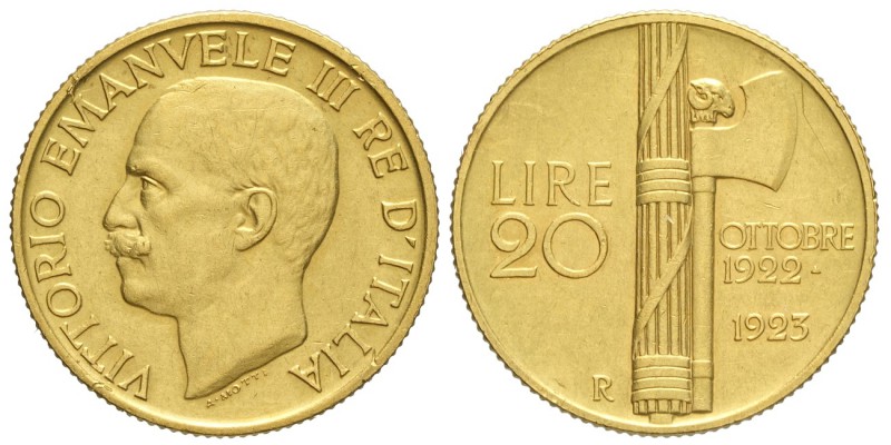 Regno d'Italia, Vittorio Emanuele III, 20 Lire 1923, Rara Au mm 21 g 6,45, alcun...