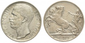 Regno d'Italia, Vittorio Emanuele III, 10 Lire 1930, Rara Ag mm 27 g 10,00, BB-SPL