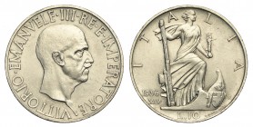 Regno d'Italia, Vittorio Emanuele III, 10 Lire 1936, Ag mm 27 g 10,01 q.FDC