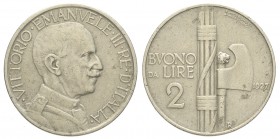 Regno d'Italia, Vittorio Emanuele III, 2 Lire 1927, RR, Ni mm 29 g 10,11 MB-BB