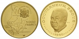 Chad, Republic, 3000 Francs 1970, Au mm 33 g 10,50 Proof