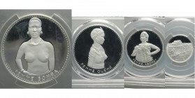 Dahomey, Silver Proof Set 1971, Slab PCGS 1000 Francs PR66, 500 Francs PR67, 200 Francs PR68, 100 Francs PR68