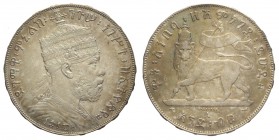 Ethiopia, Menelik II, Birr 1889, Ag mm 40,5 g 28,10 q.SPL