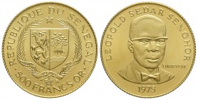 Senegal, Republic, 500 Francs 1975, Au mm 22 g 7,96 FDC
