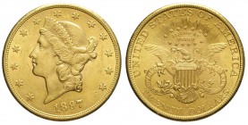 United States, 20 Dollars 1897 S, Au mm 34,5 g 33,44 SPL-FDC