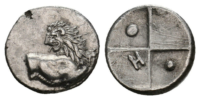 THRACE. Chersonesos. Hemidrachm (Circa 386-338 BC).
Obv: Forepart of lion right,...