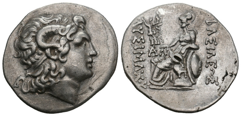 KINGS OF THRACE (Macedonian). Lysimachos (305-281 BC). Tetradrachm.
Obv: Diademe...