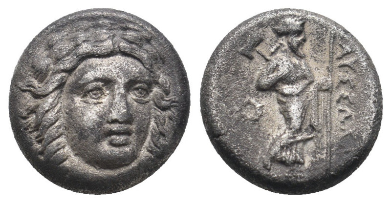 SATRAPS OF CARIA. Maussolos (Circa 377/6-353/2 BC). Drachm. Halikarnassos.
Obv: ...