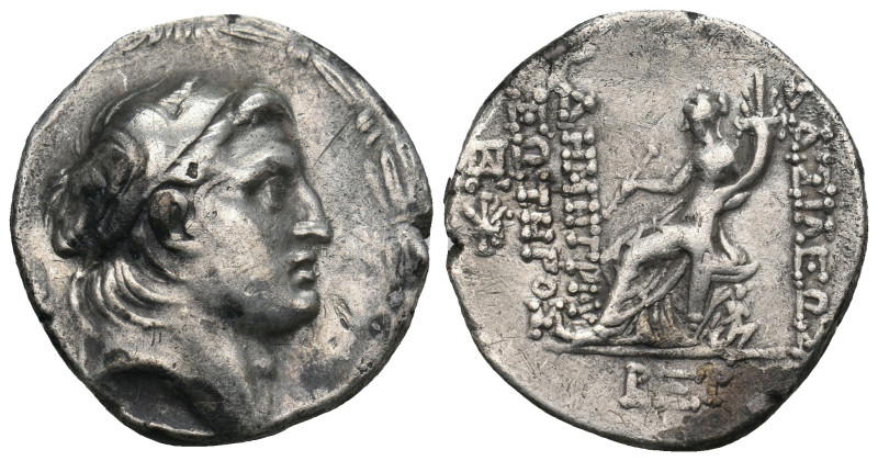 SELEUKID KINGDOM. Demetrios I Soter (162-150 BC). Tetradrachm. Antioch. Dated SE...