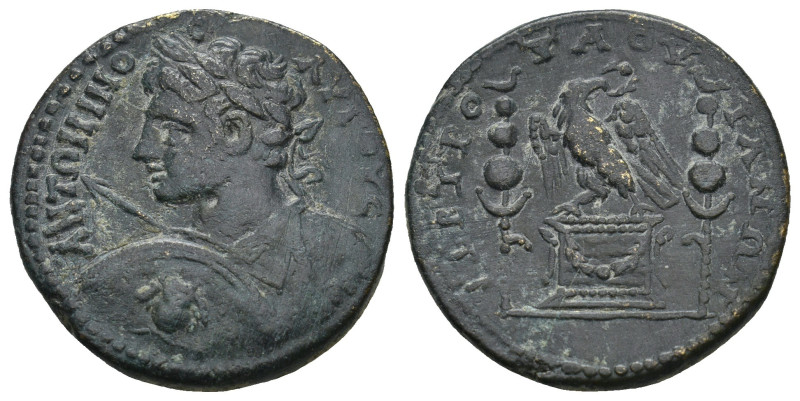 GALATIA. Tavium. Caracalla (198-217). Ae.
Obv: ANTΩNEINO-C AYΓOYC.
Laureate, dra...