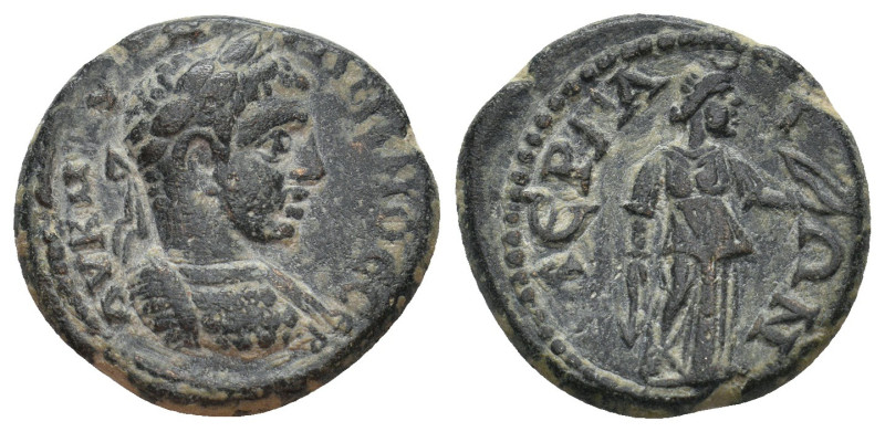 PAMPHYLIA. Perge. Caracalla (198-217). Ae.
Obv: AV K M AV ANTΩNINOC CЄB.
Laureat...