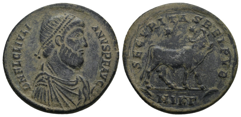 JULIAN II APOSTATA (360-363). Ae. Nicomedia.
Obv: D N FL CL IVLIANVS P F AVG.
Di...