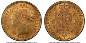 Victoria gold 1/2 Sovereign 1886-S AU55 PCGS, Sydney mint, KM5, S-3862E. A variety of golden hues gives this offering a unique toning. HID09801242017 ...