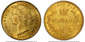 Victoria gold Sovereign 1866-SYDNEY AU58 PCGS, Sydney mint, KM4, Marsh-A371. HID09801242017 © 2023 Heritage Auctions | All Rights Reserved