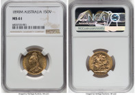 Victoria gold "Jubilee Head" Sovereign 1890-M MS61 NGC, Melbourne mint, KM10, S-3867B. HID09801242017 © 2023 Heritage Auctions | All Rights Reserved