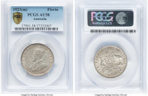 George V Florin 1921-(m) AU58 PCGS, Melbourne mint, KM27. HID09801242017 © 2023 Heritage Auctions | All Rights Reserved